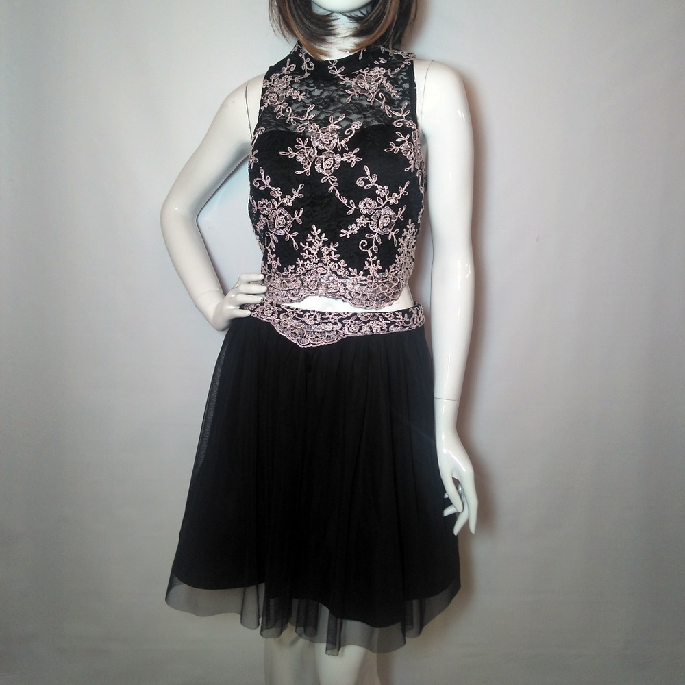 Love Reign Two piece Embroidered Prom Dress